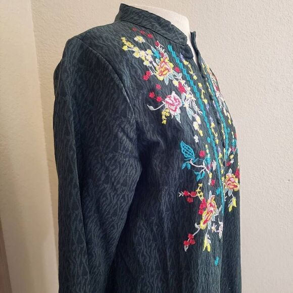 Green embroiled tunic dress M - Picture 3 of 5